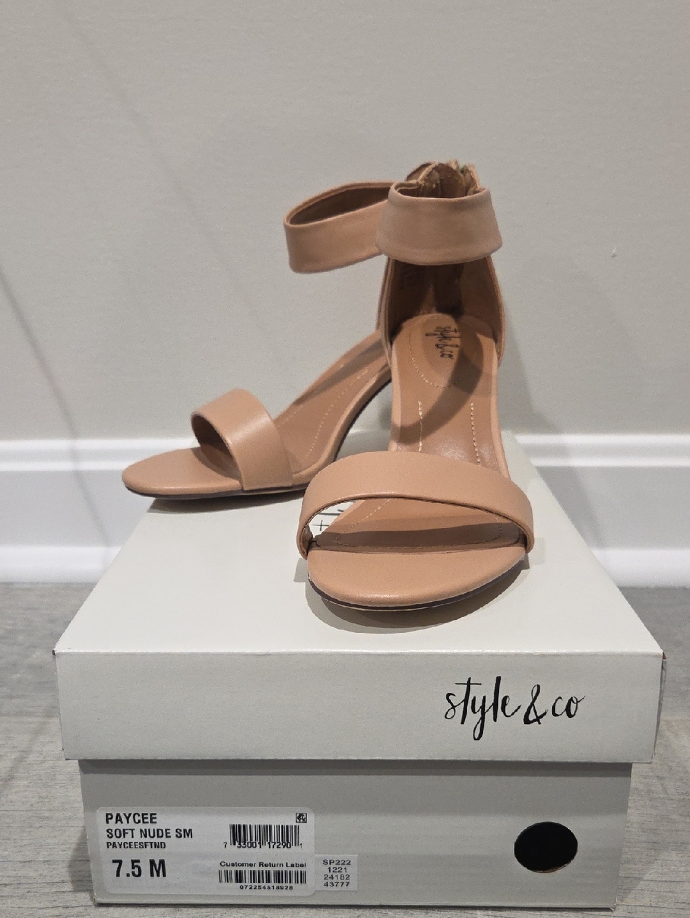 Style & Co Soft Nude Paycee Heels